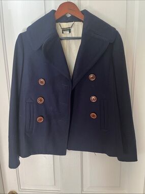 J Crew Navy Blue Pea Coat